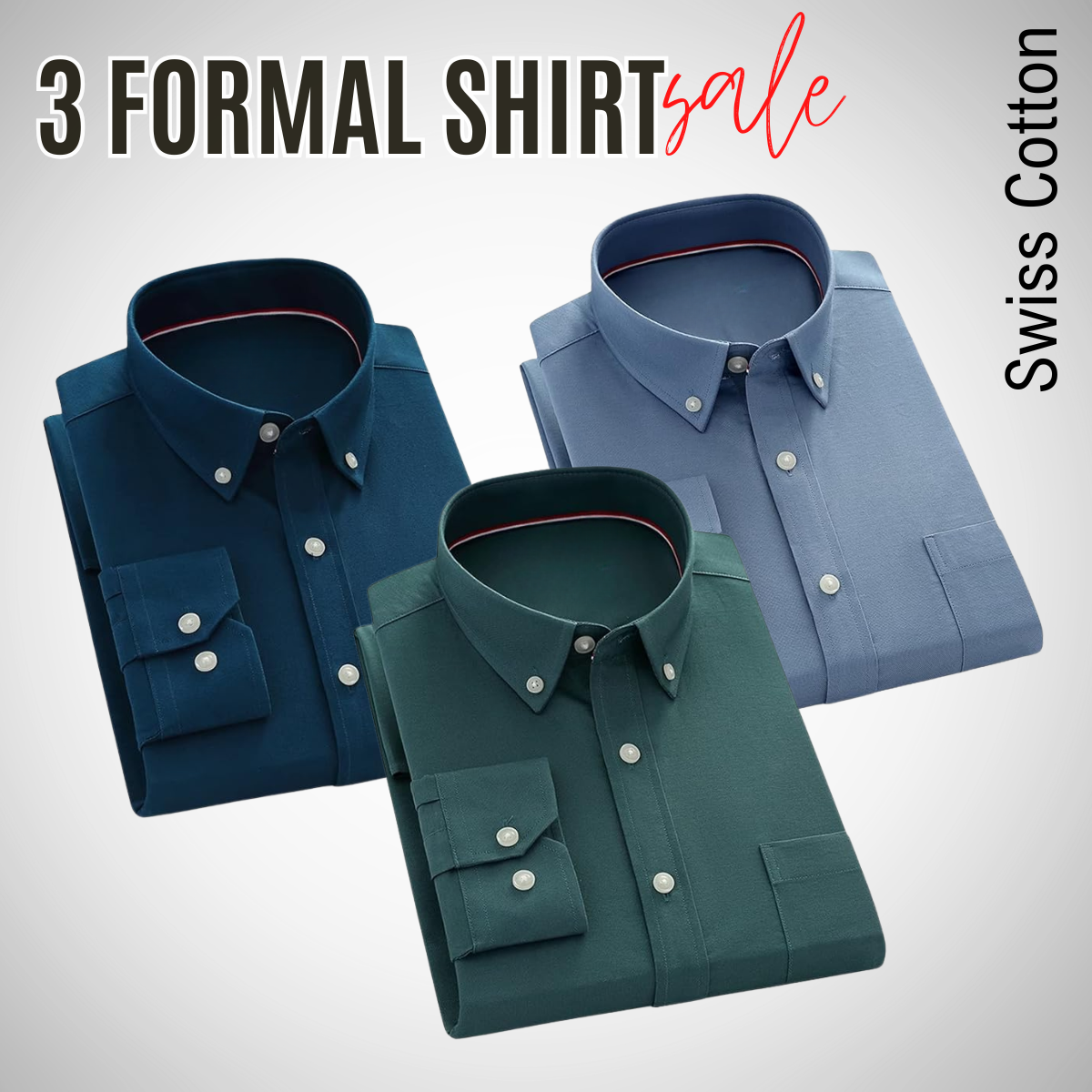 Men's Plain Shirts - 100% Premium Cotton, Pocket, Full/Half Sleeve | P-10