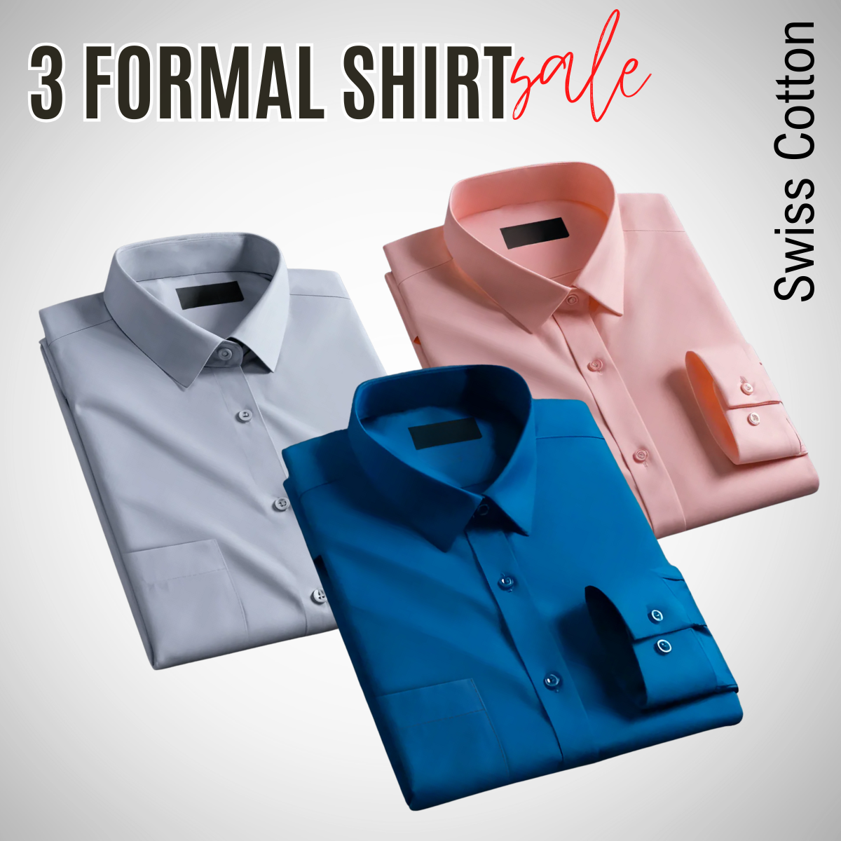 Men's Plain Shirts - 100% Premium Cotton, Pocket, Full/Half Sleeve | P-3