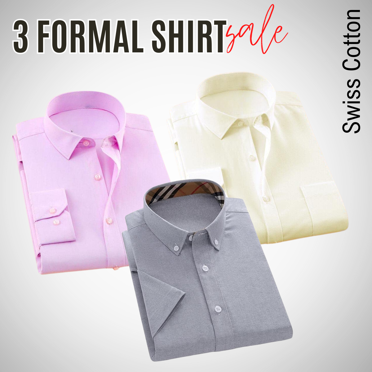 Men's Plain Shirts - 100% Premium Cotton, Pocket, Full/Half Sleeve | P-7