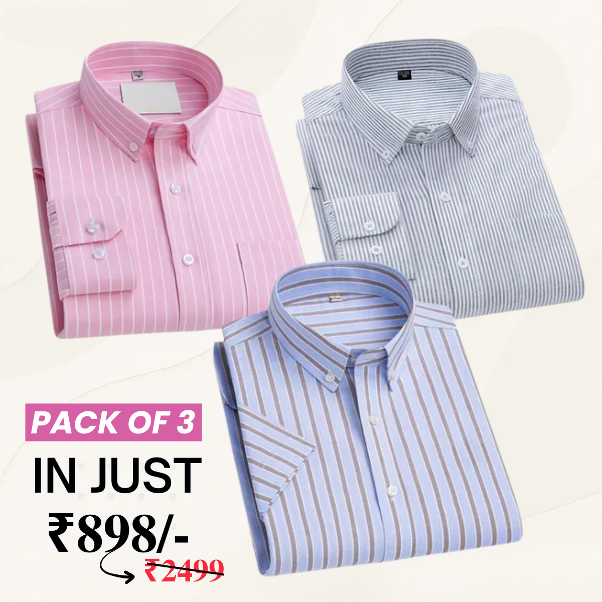 Premium Imported 100% High Quality Striped Shirt | Full/Half Sleeve | With Pocket | (FS-121)