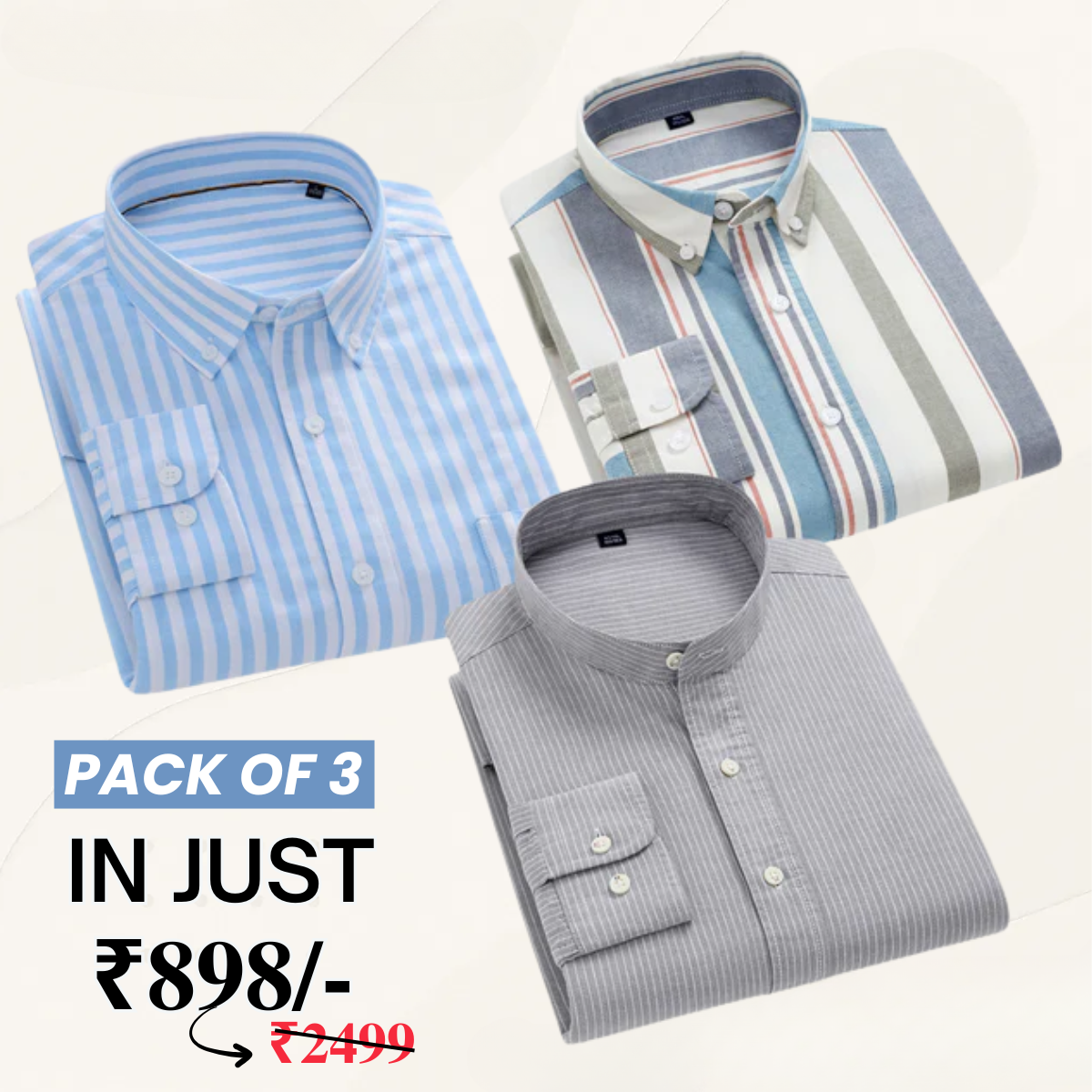 Premium Imported 100% High Quality Striped Shirt | Full/Half Sleeve | With Pocket | (FS-124)