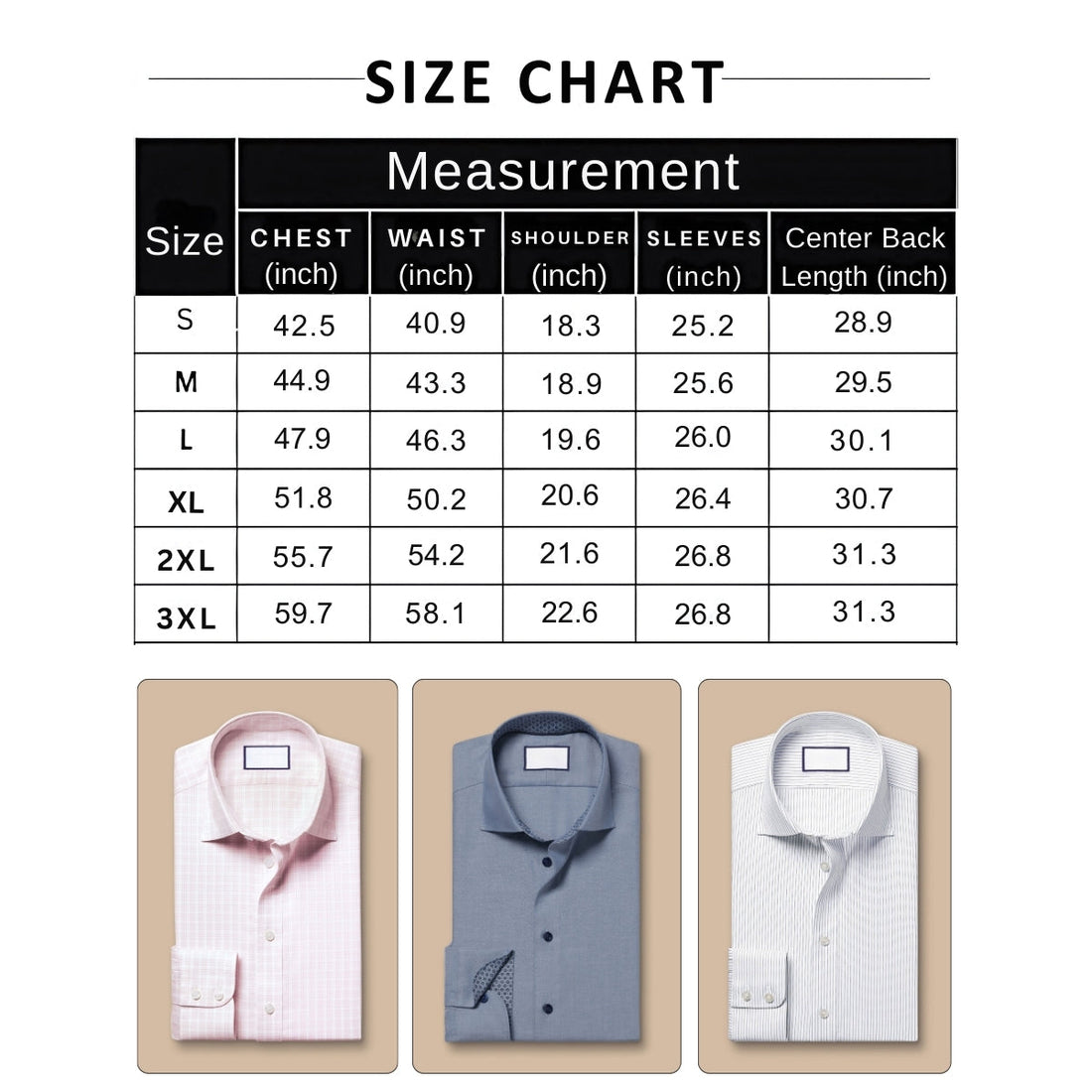 Office Essentials: 3-Pack Premium Cotton Formal Shirts – Tailored Fit, Full Sleeves & Pockets ( FS-165)